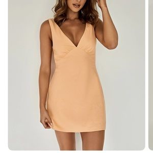 Meshing Linen Mini Dress